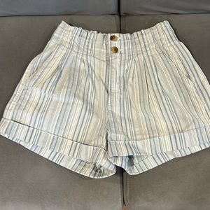 American Eagle Outfitters Blue Striped Women Shorts
